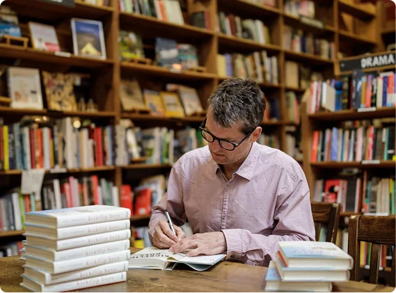 Author bringing a story to life
